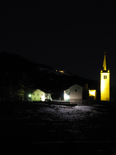 visione notturna della chiesa di Saint-Nicolas